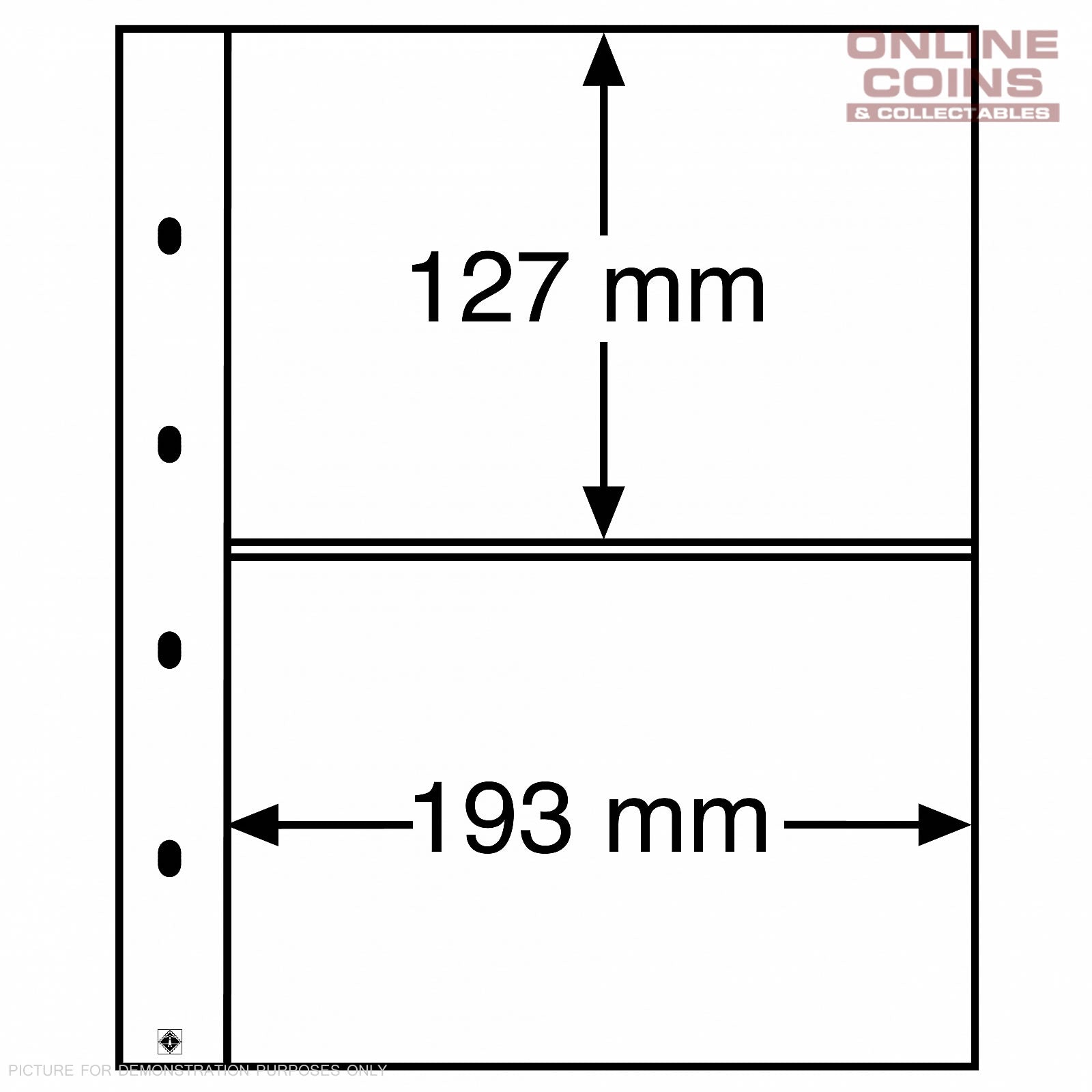 Lighthouse Optima XL Black 2 Pocket Stamp and Banknote Album Pages - Packet of 10